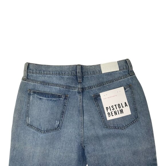 New Pistola Charlie High Rise Straight Leg Distressed Ankle Jeans Size 29 - Picture 7 of 11